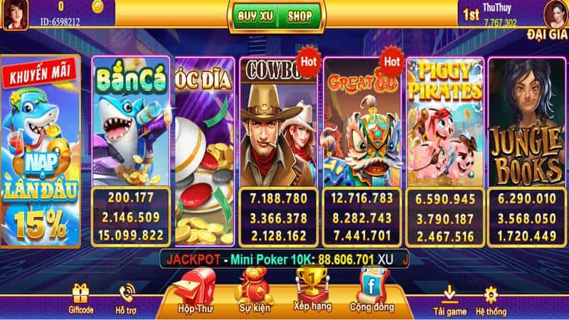 Tại cổng game có các trò chơi bắn cá cực kỳ hot hit