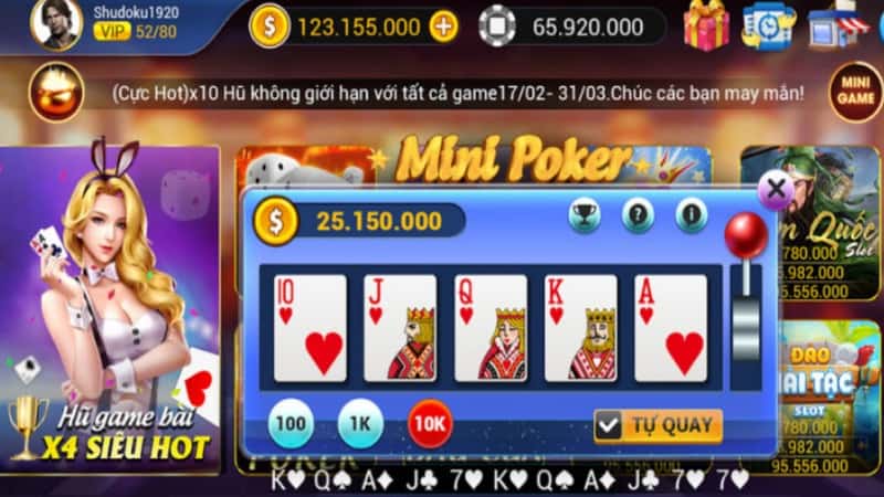 Chọn nhiều dòng trúng thưởng giúp chơi Nổ Hũ Mini Poker hiệu quả