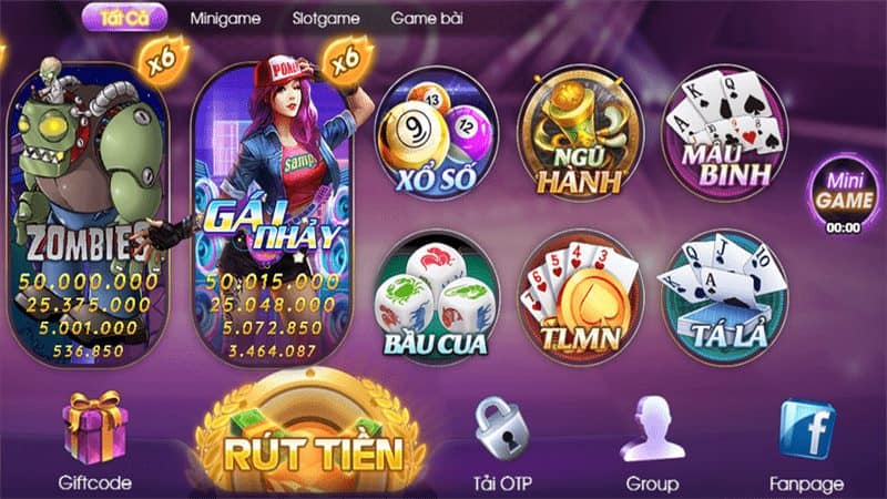 Hệ thống có kho game đa dạng màu sắc có nét đặc trưng riêng